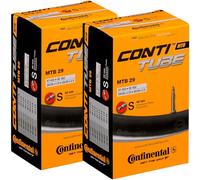 Continental MTB 29x1.75-2.5 pulgadas / 47-622 -> 62-622 - Tubos interiores - Válvula Presta de 42 mm (paquete de 2 tubos)