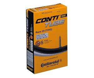 Continental Pack 3 cámaras Road 28, 700c 20-25, válvula Presta (Fina), 42 mm, Unisex Adulto, Negro, [20-622->25-630]