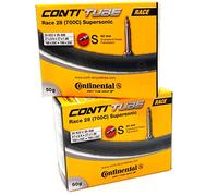 Continental Race 28 Supersonic 700 x 20-25cc Tubos de bicicleta - Válvula Presta de 42 mm - Par (2 tubos)