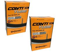 Continental Tour 28 700 x 32-47c - Tubo Interior para Bicicleta - Válvula Presta de 42 mm (par), Color Negro