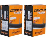 Continental Tube - Cámara de Ciclismo MTB 29 Pulgadas, 47/62-622, Negro (Paquete de 2)