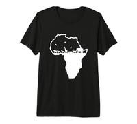 Continente Africano con Animales africanos de la Sabana. Camiseta Premium