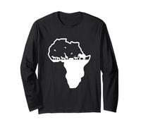 Continente Africano con Animales africanos de la Sabana. Manga Larga