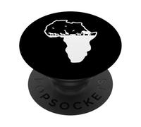 Continente Africano con Animales africanos de la Sabana. PopSockets PopGrip Adhesivo
