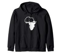 Continente Africano con Animales africanos de la Sabana. Sudadera con Capucha