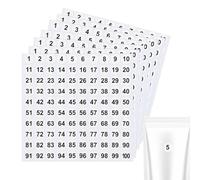 Continuous Number Stickers - 1-100 Round Colored Label | Number Stickers | 7 Consecutive Numbers Label | 1inch Tear Resistant Adhesive Decal 1 to 100 for Indoor Outdoor Locker Toolbox Clasificación