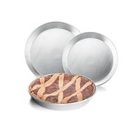 CONTITAL - Molde de aluminio profesional para tartas dulces y saladas, reutilizable, fabricado en Italia, borde en G antiadherente (D28G)