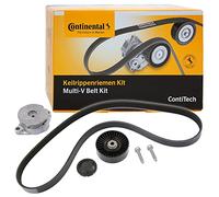 CONTITECH Juego de correas trapeciales poli V 6PK1145K1 incl. rodillo tensor incl. polea de inversión Compatible con VW GOLF III 1H1 Passat B5 Variant 3B5 Golf III Cabrio 1E7 Passat B5 Sedán 3B2