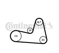 CONTITECH Juego de correas trapeciales poli V 6PK1200K2 incl. rodillo tensor incl. polea de inversión Compatible con RENAULT Clio III Hatchback BR0/1, CR0/1 TWINGO II CN0 Clio III Grandtour KR0/1