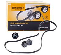 CONTITECH Juego de correas trapeciales poli V 6PK1750K1 incl. rodillo tensor incl. polea de inversión