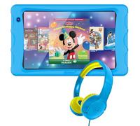 Contixo Paquete de tablet K80 para niños, incluye tableta de 8 pulgadas para niños con más de 80 libros de cuentos y calcomanías de Disney y auriculares para niños, control parental, Android, 64 GB,