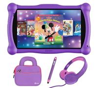 Contixo Paquete de tableta de aprendizaje Disney Kids de 7 pulgadas, WiFi, Bluetooth, auriculares con cable para niños, lápiz capacitivo y bolsa para tablet con aplicaciones aprobadas por profesores y