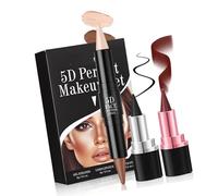 CONTORINGO DOBLE Y PARA DEL PELÍCULO PELÍCULO 2 En 1 Lips Lip Liner Y Lipstick Set Impermeable De Maquillaje Duradero Duals Duals Crema Termina Stice Contorno