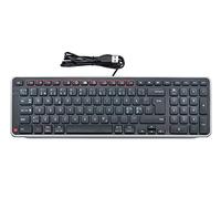 Contour Balance Keyboard | Teclado con Cable USB, Ultrafino, ergonómico, Teclado numérico + Teclas Multimedia, Escritura cómoda, Windows y Mac - Silver - FR Layout