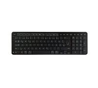 Contour Balance Keyboard | Teclado inalámbrico con USB Dongle | QWERTZ Layout | Teclado inalámbrico superplano | Teclado numérico + Teclas Multimedia | para casa y Trabajo | para Windows y Mac