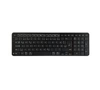Contour Balance Keyboard | Teclado inalámbrico con USB Dongle | QWERTZ Layout | Teclado inalámbrico superplano | Teclado numérico + Teclas Multimedia | para casa y Trabajo | para Windows y Mac