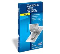 Contour Next ON The GO Blood Glucose Test Strips, 15 Count