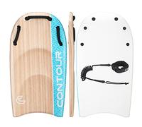Contour Surf DuoSlider - Tabla de Bodyboard de 45 Pulgadas con Asas, Tablas de Surf para Dos Personas, Tabla de Surf para Padres e Hijos, Tabla de Surf para Hombres Grandes, Doble Jinete, Tablas de