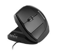 Contour Unimouse - Ratón ergonómico Vertical para Mano Izquierda - Ángulo Ajustable de 35°-70°, reposamuñecas Personalizable, con Cable, 6 Botones programables, Comodidad Durante Todo el día y Alivio