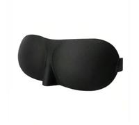 Contoured Sleep Mask Light Blocking Eye Soft Skin-Friendly Material Breathable Cover For Rest Travel Yoga(1pc with Nose Black)