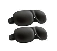 Contoured Sleep Mask Light Blocking Eye Soft Skin-Friendly Material Breathable Cover For Rest Travel Yoga(2pcs Black)