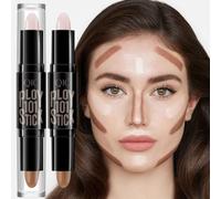 Contouring Cara, Concealer, Contour Stick para Cabeza Doble, Palo Contorno, Corrector Dual, Highlight Stick, Wonderstick, Textura Cremosa