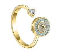 contra el mal de, de cobre galvanizado de capas, apertura de calibre 17, anillos giratorios de de, anillos abiertos de diamantes de imitación, envolventes para joyas de