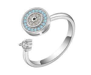 contra el mal de, de cobre galvanizado de capas, apertura de calibre 17, anillos giratorios de de, anillos abiertos de diamantes de imitación, envolventes para joyas de