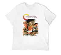 contra Retro NES Box Art Video Game T Shirt Men's Man White L