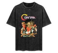 contra Retro NES Box Art Video Game Unisex T-Shirt Printed tee Graphic Top Men Black Shirt M