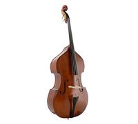 GEWA Contrabajo Basic Line 1/8 - Manta de abeto laminado - Suelo/marco de arce laminado - Forma de gambe - marrón dorado - listo para jugar