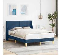 Contrachapado duradero Moderno dormitorio Cabecera 26.005 Azul | Estructura de cama Liso con cabecera placa de conexión, base de contrachapado resistente, soporte hasta 140kg, listones
