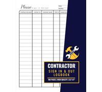 Contractor Sign In & Out Logbook