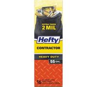 Contractor Trash Bags, Heavy Duty, 55-Gallon, 16-Ct. -E25516