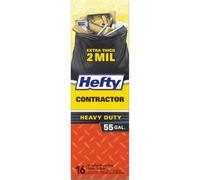 Contractor Trash Bags, Heavy Duty, 55-Gallon, 16-Ct. -E25516