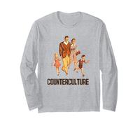 Contracultura Años 50 Familia Nuclear Divertido Político Manga Larga