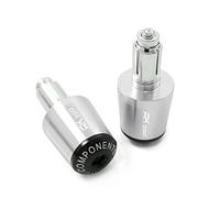 Contrapeso del Manillar para KYMCO AK550 AK 550 AK-550 2016 2017 2018 2019 Accesorios De Motocicleta CNC 7/8"22MM Empuñaduras De Manillar Tapa De Barra Tapones De Extremo (Color : Silver)