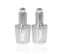 Contrapesos Manillar Extremo de Manillar Empuñaduras para manillar de motocicleta de 7/8" y 22 mm, tapón de extremo de manillar para YAMAHA XT660E XT660R XT660X XT660 XT 660 ERX 1990-2017(Sliver)