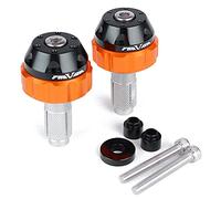 Contrapesos Manillar Moto Control de Motocicleta Acelerador Abrazadera Asistencia Barra Extremo Peso Manija Enchufe(Orange)