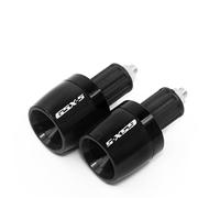 Contrapesos Manillar Moto Empuñaduras de Manillar Motocicleta Tapón Extremo Tapa(Black-B)