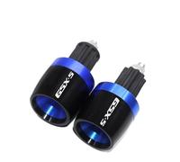 Contrapesos Manillar Moto Empuñaduras de Manillar Motocicleta Tapón Extremo Tapa(Blue-B)