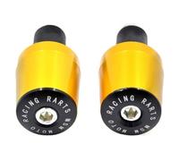 Contrapesos Manillar Moto Empuñaduras de Manillar Motocicleta universales 22 mm Extremos Pesos CNC Silder Plugs(Gold)