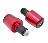Contrapesos Manillar Moto Empuñaduras de Manillar Motocicleta universales 22 mm Extremos Pesos CNC Silder Plugs(Red)