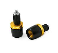 Contrapesos Manillar Moto Empuñaduras universales for Manillar de Motocicleta, Extremo 7/8 ", 22MM, Barra, Tapa contrapeso, tapón Deslizante(Gold)