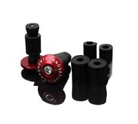 Contrapesos Manillar Moto Motocicleta Manillar Extremo Puños Tapa Anti Silder Plug(Red)