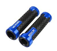 Contrapesos Manillar Moto para NC700S NC700 S 2012 2013 2014 2015 Motocicleta 22 mm 7/8 "CNC Manillar Empuñaduras de Goma Accesorios(Blue,A)