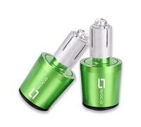 Contrapesos Manillar Moto para S-UPER S-OCO CPx CUx CU TC 50/MAX/W-Anderer TS TSX 1500 2019-2022 Manillar de Motocicleta Empuñaduras de Manillar Tapa Tapones de manija Final(Green)