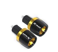 Contrapesos Manillar Moto para XMAX300 XMAX400 Xmax X-MAX 125 XMAX250 300 400, empuñaduras de Mano para Manillar Motocicleta, Tapa Extremo Barra(Gold,B)