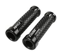 Contrapesos Manillar Moto para YZF-R3 YZF R3 YZFR3 2015 2016 2017 2018 2019 7/8 "22 MM Empuñaduras de Manillar Motocicleta Agarre Gel con Extremo Barra(Black)