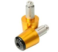 Contrapesos Manillar Moto Tapón de Manillar Motocicleta CNC 7/8'', contrapesos Extremo, Tapa puños, Accesorios(Gold)